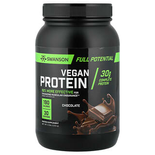 Swanson Vitamins (스완슨 비타민), 비건 단백질, 초콜릿, 1,500g(3.3lbs)