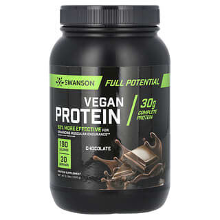 Swanson, Proteína vegana, Chocolate, 1500 g (3,3 lb)