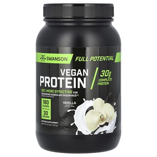 Swanson, Vegan Protein, Vanilla, veganes Protein, Vanille, 1.410 g (3,11 lbs.)