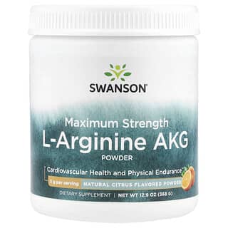 Swanson, L-Arginine AKG Powder, Maximum Strength, Natural Citrus, 5 g, 12.9 oz (368 g)