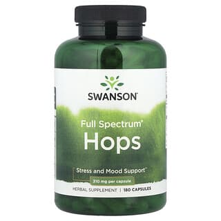 Swanson, Full Spectrum® Hops, 620 mg, 180 Capsules (310 mg per Capsule)