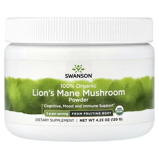 Swanson Vitamins, 100 % ekologiskt lejonmansvamppulver, 120 g