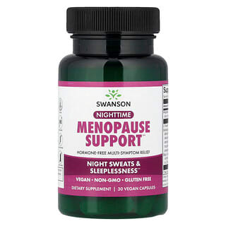 Swanson Vitamins, Nächtliche Unterstützung der Menopause, 30 vegane Kapseln