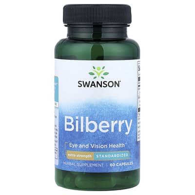 Swanson, Bilberry, Standardized, 60 Capsules