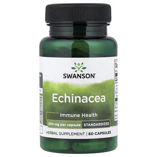 Swanson, Echinacea, Standardized, 200 mg, 60 Capsules