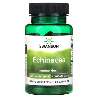 Swanson, Equinácea, 200 mg, 60 cápsulas