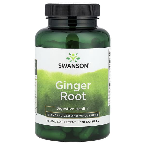 Ginger Root, Standardized and Whole Herb, 120 Capsules