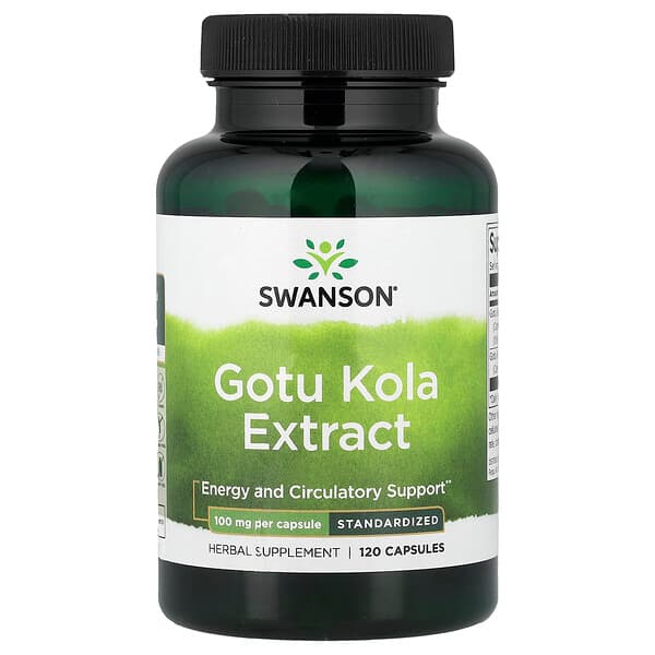 Swanson Vitamins, Gotu Kola Extract, Standardized, 100 mg, 120 Capsules — product photo 1