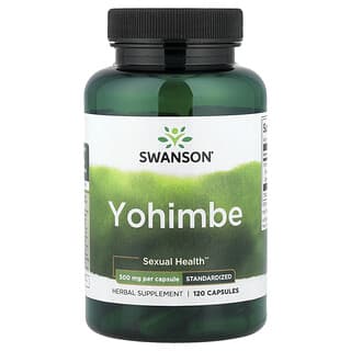 Swanson, Yohimbe, Standardised, 500 mg, 120 Capsules