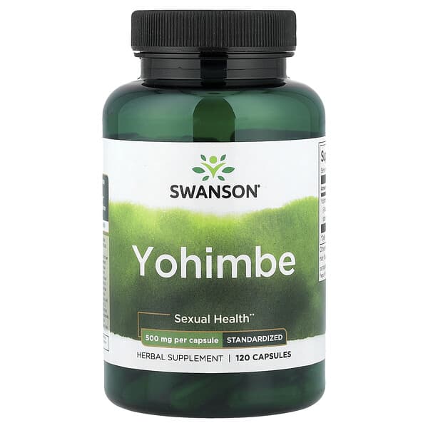 Swanson Vitamins, 요힘베, 표준화, 500mg, 캡슐 120정