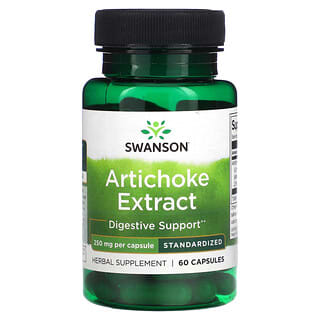 Swanson, Extrato de Alcachofra, 250 mg, 60 Cápsulas