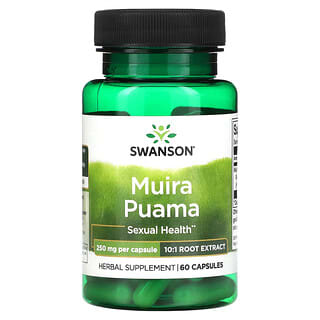 Swanson, муіра пуама, 250 мг, 60 капсул