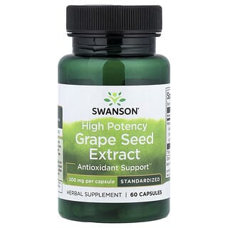 Swanson, Extracto de semilla de uva, 200 mg, 60 cápsulas