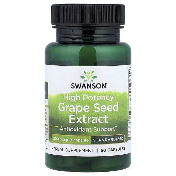 Swanson Grape Seed Extract. High Potency, 200 mg, 60 Capsules