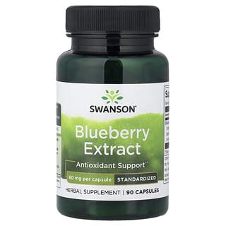 Swanson, Blueberry Extract, Standardized, 60 mg, 90 Capsules