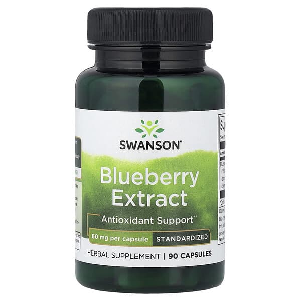 Blueberry Extract, Standardized, 60 mg, 90 Capsules