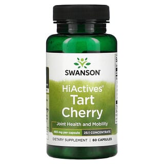 Swanson, HiActives Tart Cherry, 465 mg, 60 Cápsulas