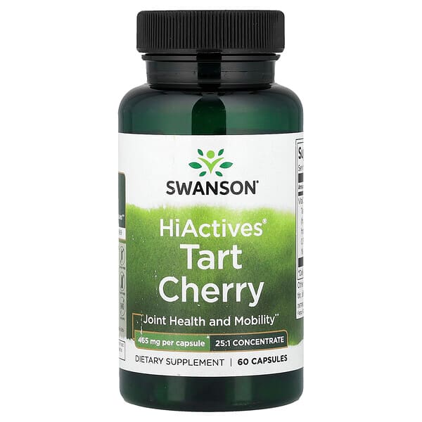 Swanson Vitamins, HiActives® 酸櫻桃，465 毫克，60 粒膠囊