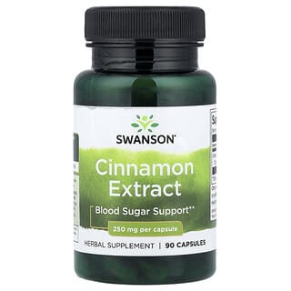 Swanson, Zimtextrakt, 250 mg, 90 Kapseln