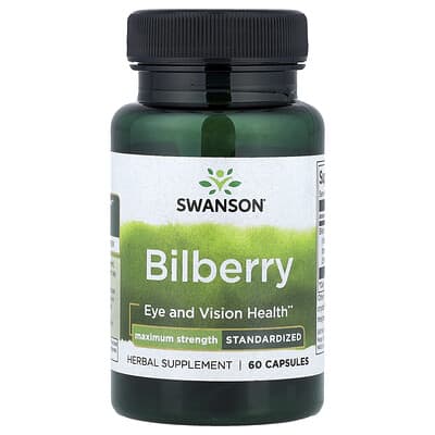 Swanson, Bilberry, Standardized, 60 Capsules (250 mg per Capsule)