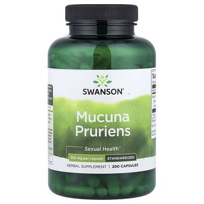 Swanson, Mucuna, Standardized, 350 mg, 200 Capsules
