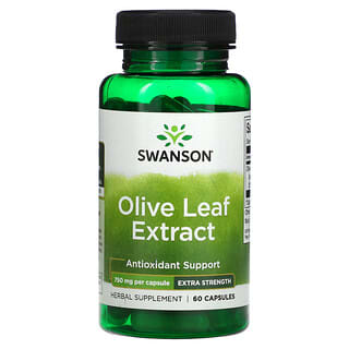 Swanson, Olive Leaf Extract, Extra Strength, 750 mg, 60 Capsules