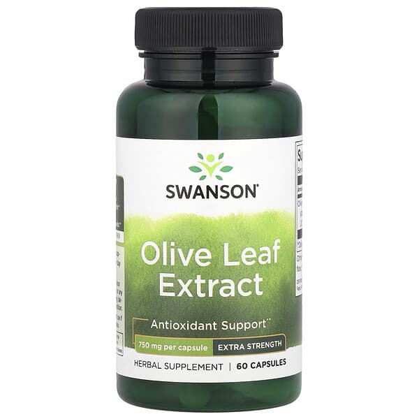 Olive Leaf Extract, 750 mg, 60 Capsules