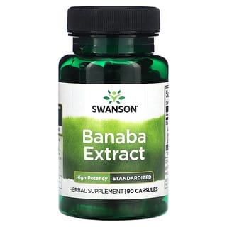 Swanson, Extracto de banaba, alta potencia, estandarizado, 90 cápsulas