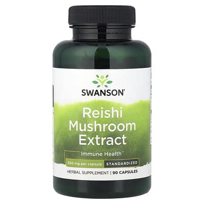 Swanson, Ganoderma Extract, Standardized, 500 mg, 90 Capsules