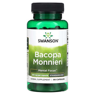 Swanson, Bacopa monnieri, 250 mg, 90 cápsulas