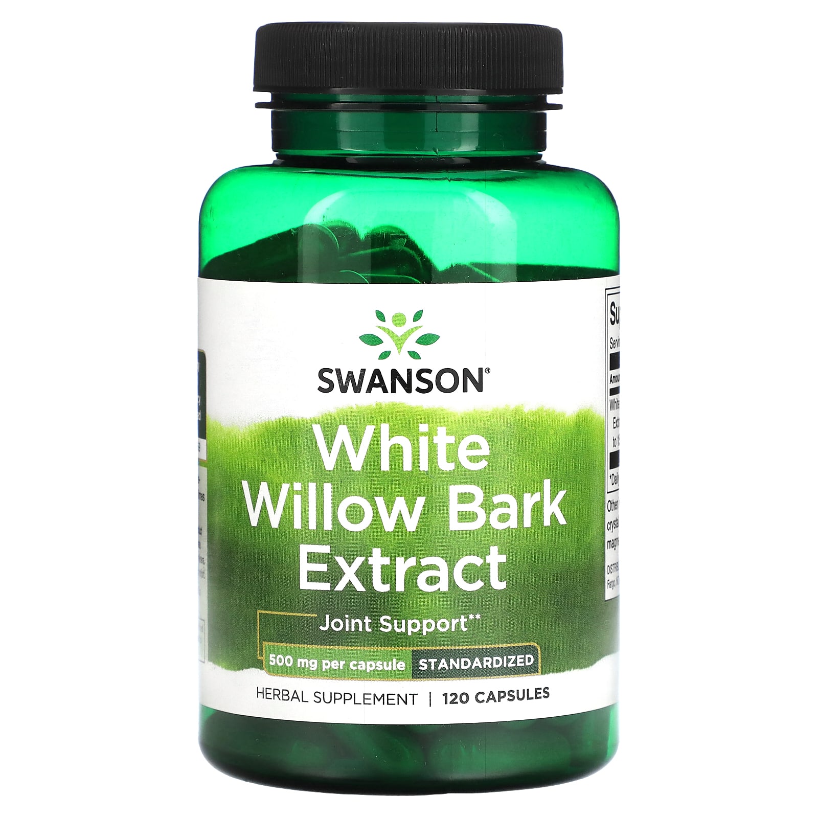 Swanson White Willow Bark Extract 500 Mg 120 Capsules