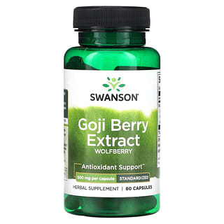 Swanson, Goji Berry Extract, 500 mg, 60 Capsules