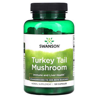 Swanson, Turkey Tail Mushroom, 120 Capsules