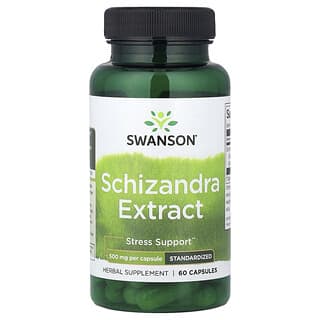 Swanson, Schizandra Extract, Standardized, 500 mg, 60 Capsules