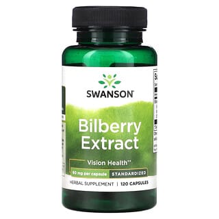 Swanson, Bilberry Extract, 60 mg, 120 Capsules