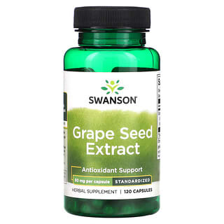 Swanson, Extrato da Semente de Uva, 50 mg, 120 Cápsulas