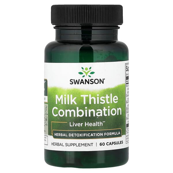Swanson Vitamins, Kombinasjon av mariatistel, 60 kapsler