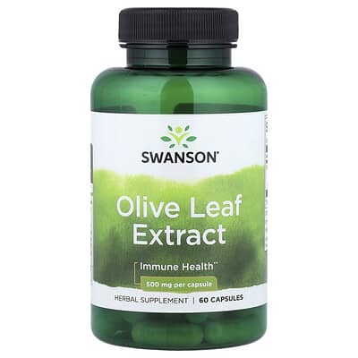 Swanson, Olive Leaf Extract, 500 mg, 60 Capsules