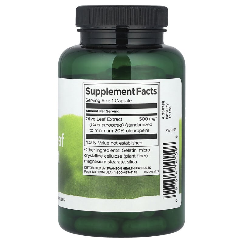 Zeytin Yaprağı Ekstraktı, 500 mg, 120 Kapsül