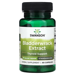 Swanson, Extracto de sargazo, 75 mg, 60 cápsulas