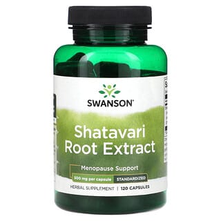 Swanson, Extrato da Raiz de Shatavari, 500 mg, 120 Cápsulas