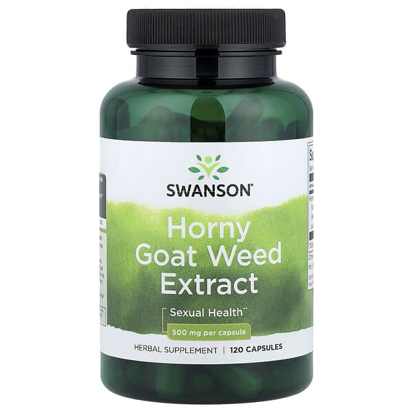 Swanson, 淫羊藿籽提取物，500 微克，120 粒膠囊