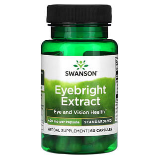 Swanson, Extrato de Eufrásia, 400 mg, 60 Cápsulas