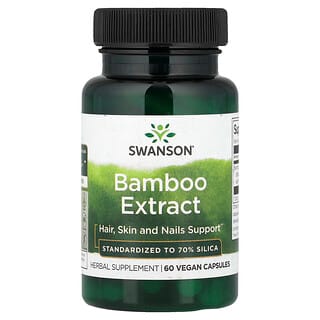 Swanson Vitamins (스완슨 비타민), 대나무 추출물, 베지 캡슐 60정(캡슐 1정당 300mg)