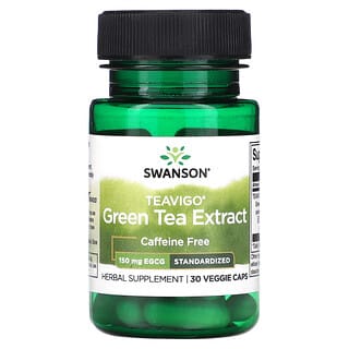 Swanson, TEAVIGO（ティービゴ）緑茶エキス、150mg、ベジカプセル30粒