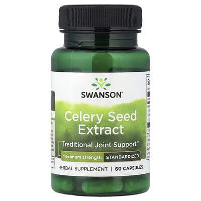 Swanson, Celery Seed Extract, Standardized, 60 Capsules (150 mg per Capsule)