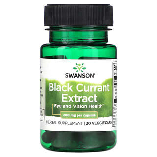Swanson, Extrait de cassis, 200 mg, 30 capsules végétariennes