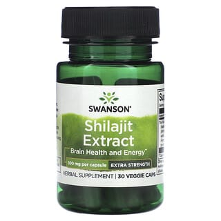 Swanson, Extrait de shilajit, 100 mg, 30 capsules végétariennes