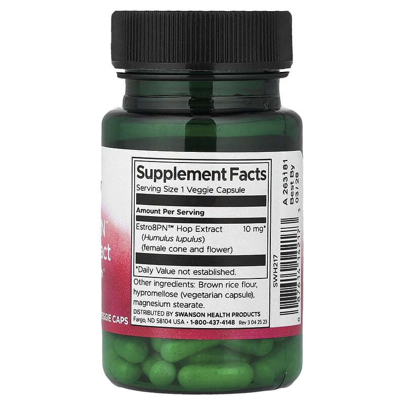 Estro8PN™（エストロ8PN）ホップエキス、女性の健康、ベジカプセル60粒