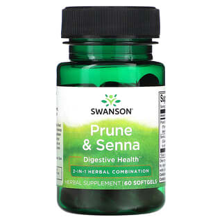 Swanson, Чернослив и сенна, 60 мягких таблеток
